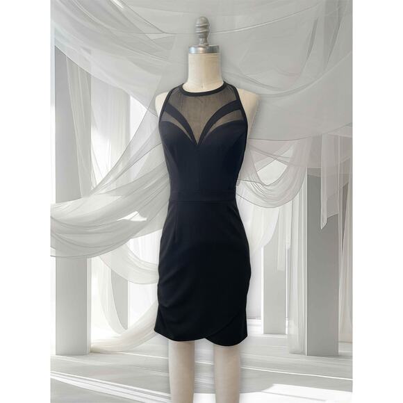 Midnight Nikibiki Cutout Illusion Mini Black Dress Size S - Picture 1 of 3
